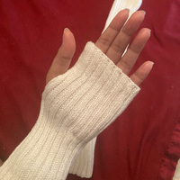 1 para modne rękawiczki damskie ciepłe długie Gothic Lolita DIY dziergana rękawica Stretch Fingerlings rękawiczki stałe klasyczne czarne ramię straży 5